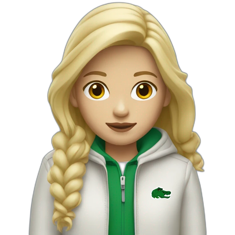 Blond girl with lacoste jacket emoji