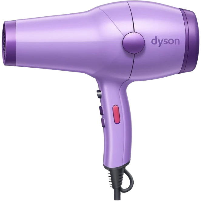 pastel lilac Dyson hair dryer emoji