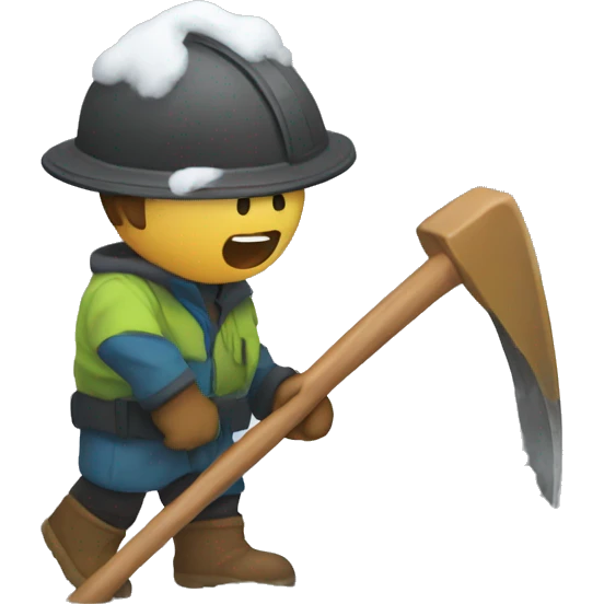 dig in snow emoji