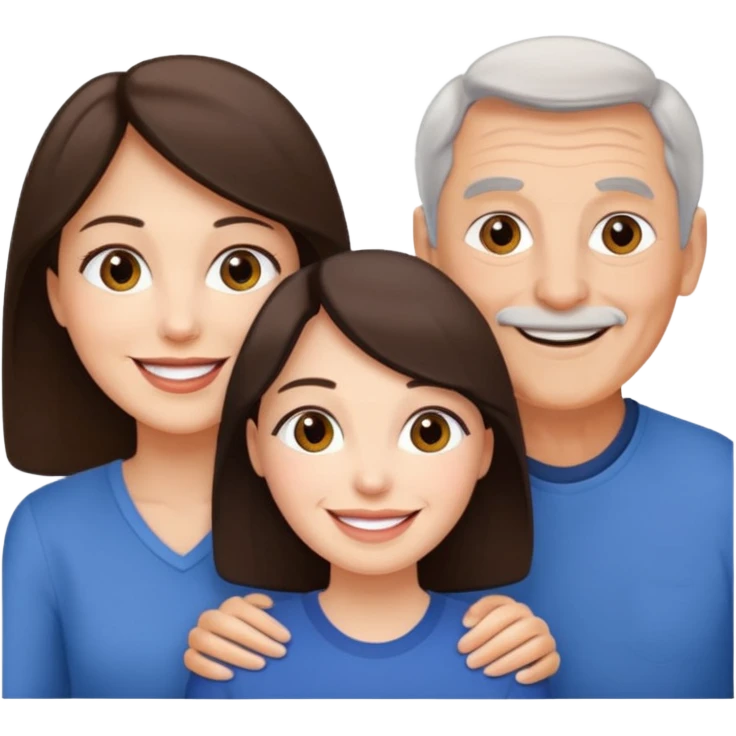  Older Couple with girlfriend brunettes emoji
