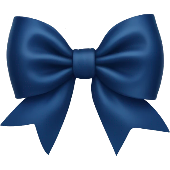 Navy blue bow emoji