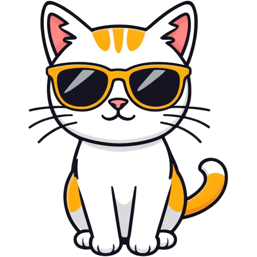 Cat with sunglasses emoji