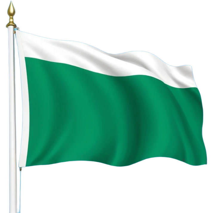 Белый, зеленый, черный флаг триколор, сверху белый, середина зеленая, низ черный. Без доп элементов emoji