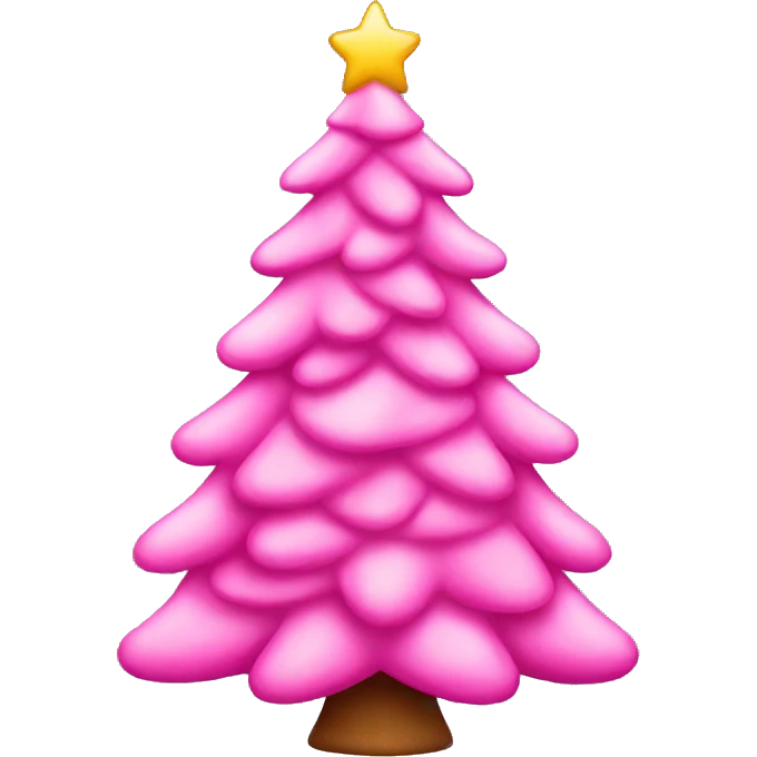 Pink Christmas tree emoji