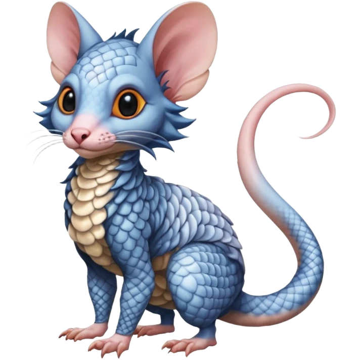 Flurry furry scaly Koi-possum-sphynx-mouse-sergal-fusion-animal-hybrid-creature  emoji