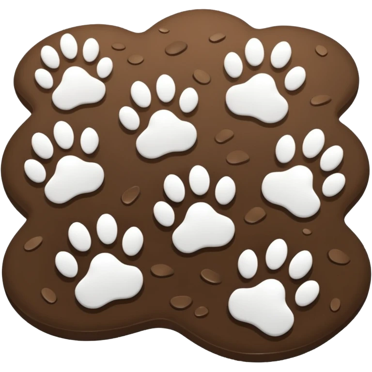 Weiße pfotenabdrücke emoji