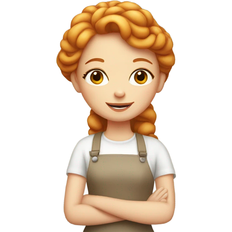 Cute ginger girl bakery  emoji