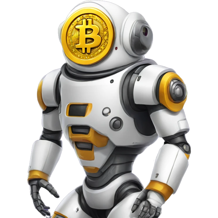 small bitcoin robot moon profit austonaut emoji