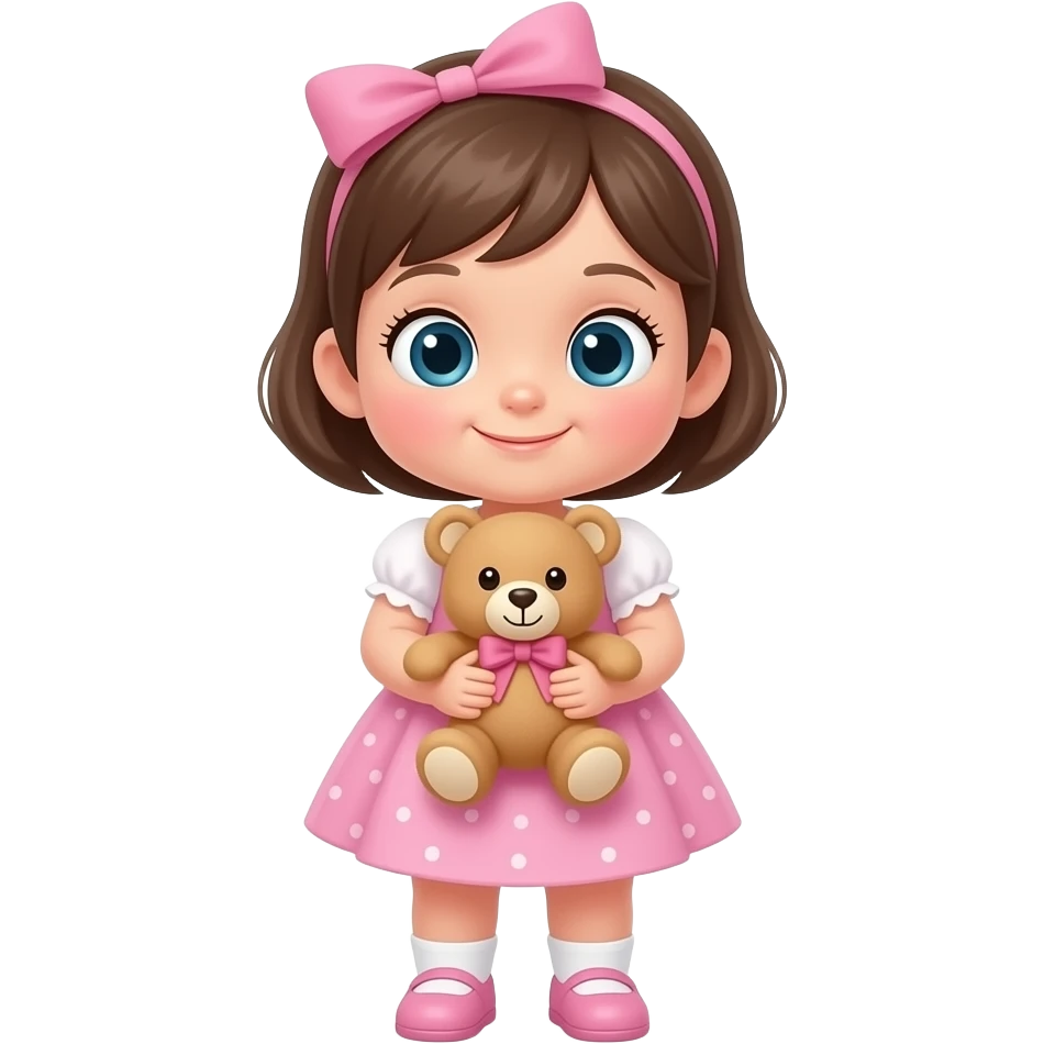 Quiero una niña bebe de cuerpo entero con un osito emoji