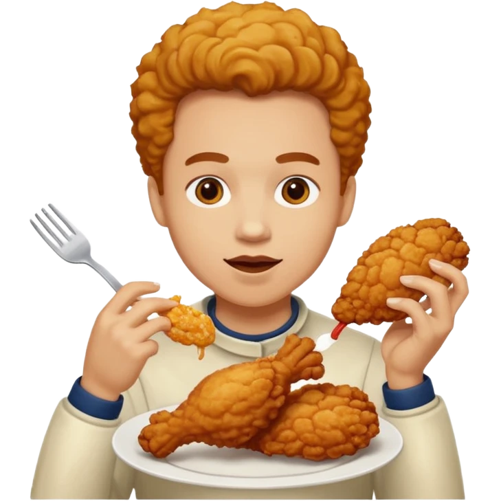 Fried chicken eating  emoji