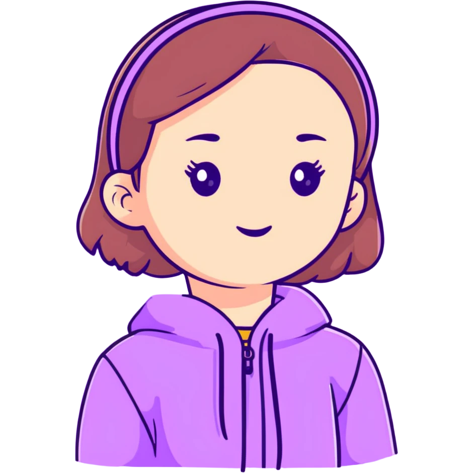 lilac pastel cute girl emoji