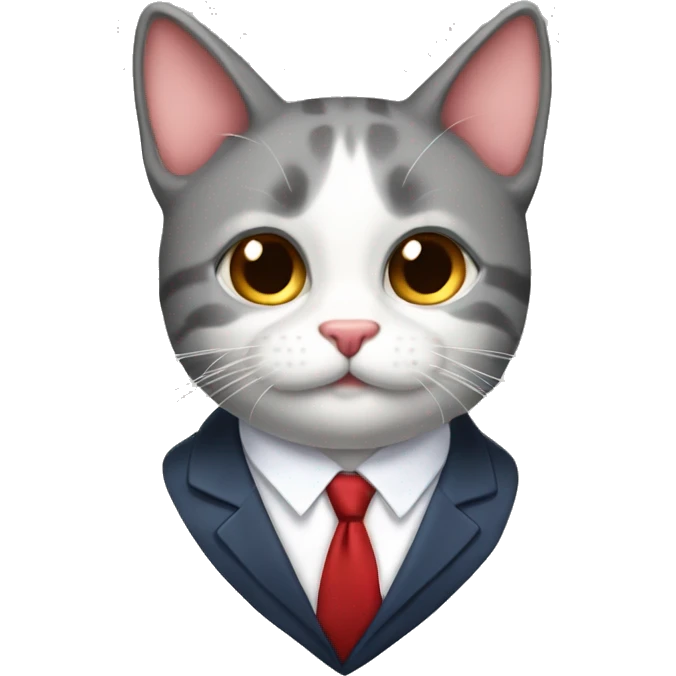Gato con corbata  emoji