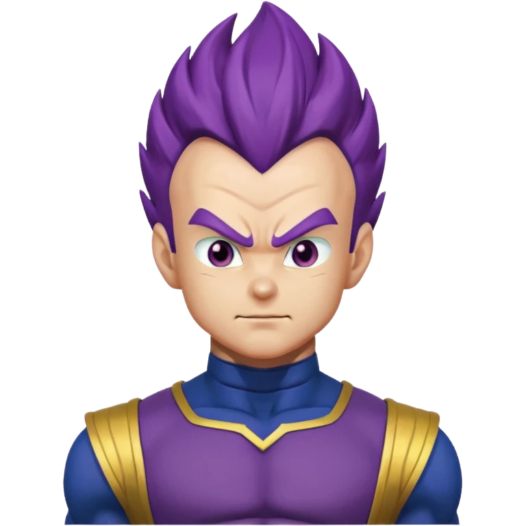 Vegeta ultra ego with purple hair emoji
