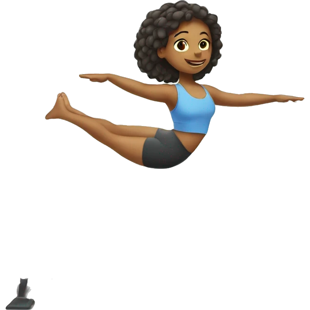 A girl doing Pilates  emoji