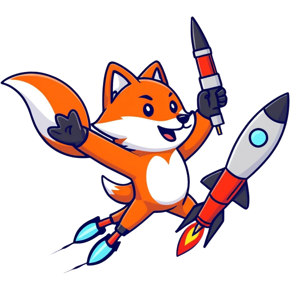 Evil Fox launching rockets  emoji