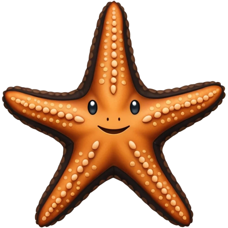 Starfish Dressed in black leather wear emoji