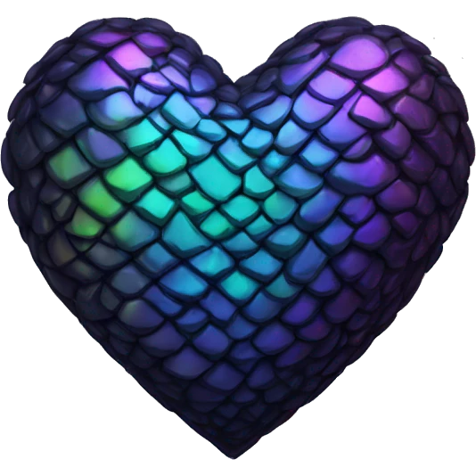 dark iridescent scale heart emoji