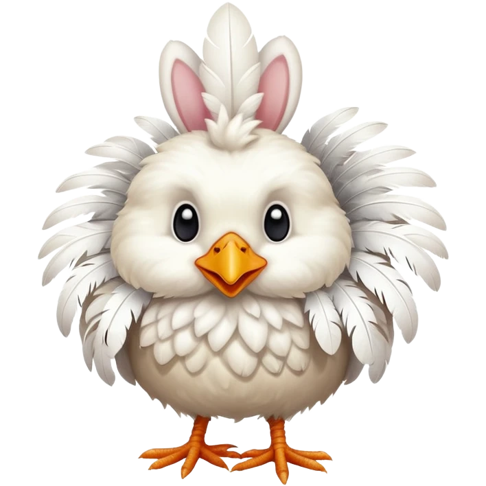 Chicken with rabbit legs emoji