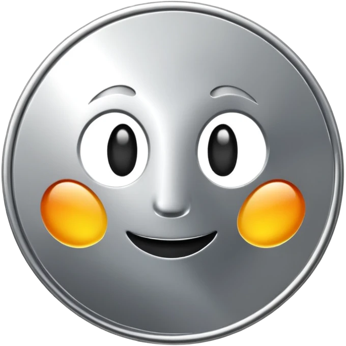 Coin , silver. emoji