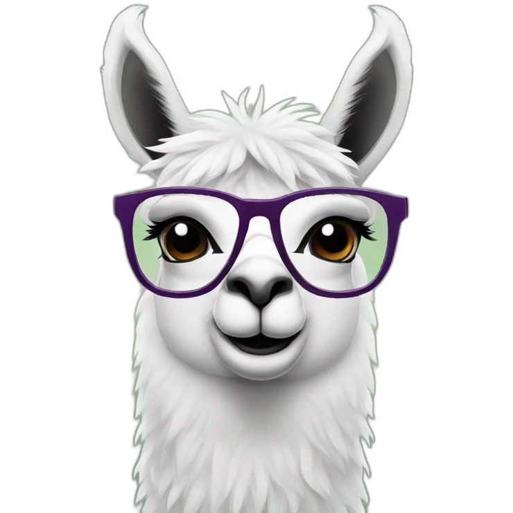 Llama in glasses emoji