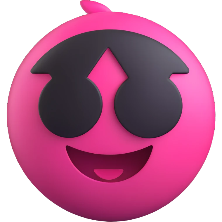 BLACKPINK-inspired object, black and pink colors, bold and modern look, 3D Emoji style emoji