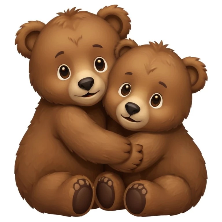 Two bears hugging emoji