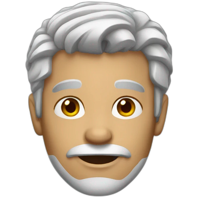 man with grey hair emoji