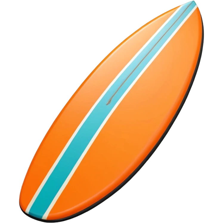 1 orange Surfboard with wave emoji