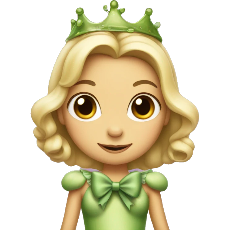 frog princess wearing a bow emoji