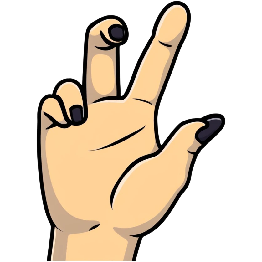 Cartoon hand making pinched fingers gesture emoji