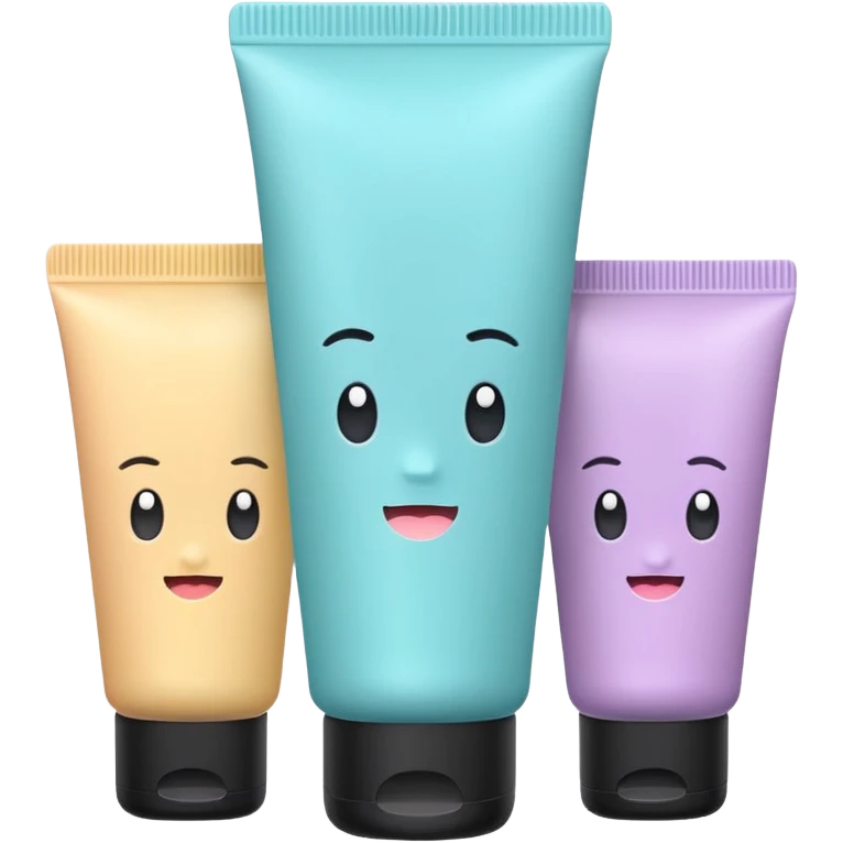 a pastel squeeze tube cosmetic emoji