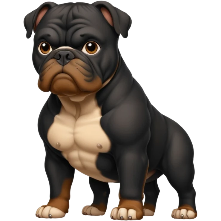 black bulldog Y3 emoji
