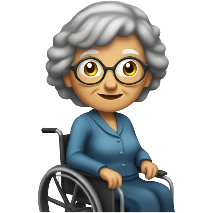 Old lady in wheelchair  emoji