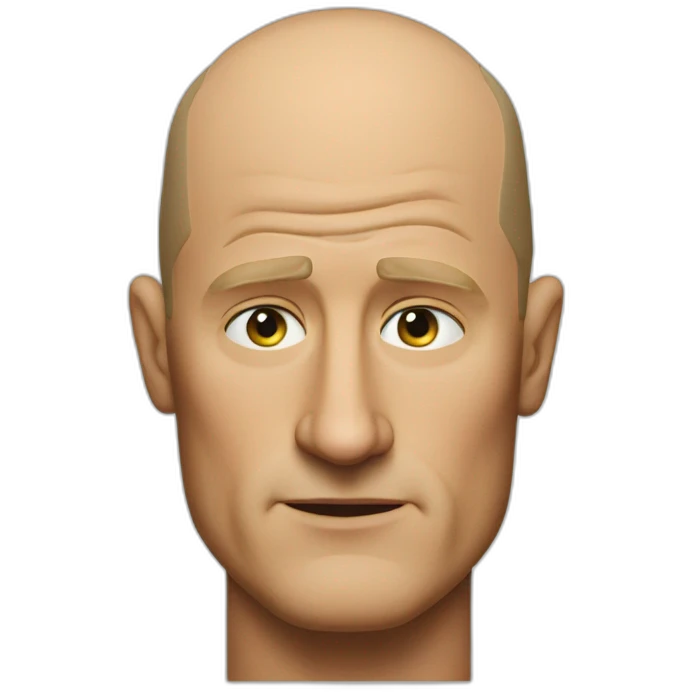 bald woody harrelson serious with a hat emoji