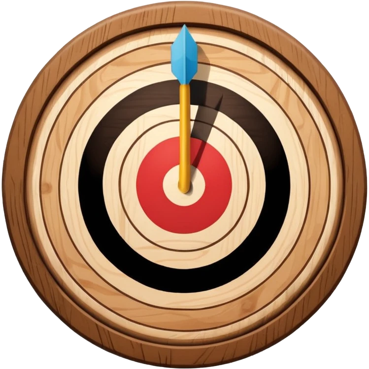 A target with an arrow in the center emoji