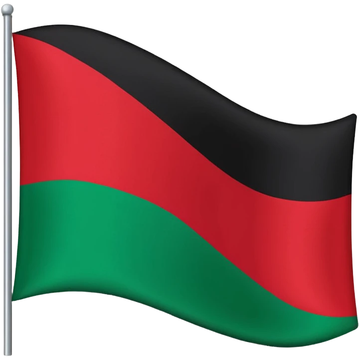black red, and green bottom horizontal stripe flag emoji
