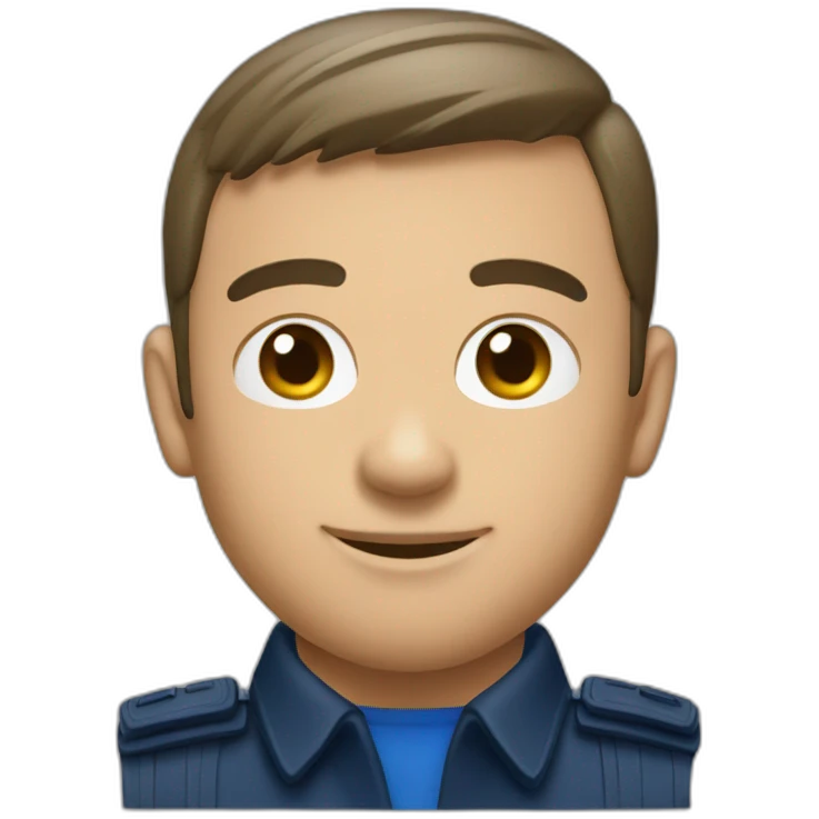 French gendarmerie male with blue polo emoji