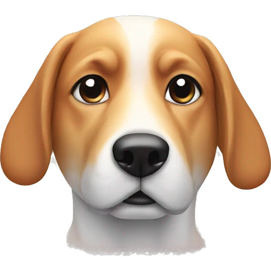 Dog made of various gradient shapes emoji