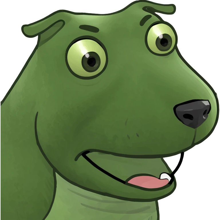 grossed out dog emoji