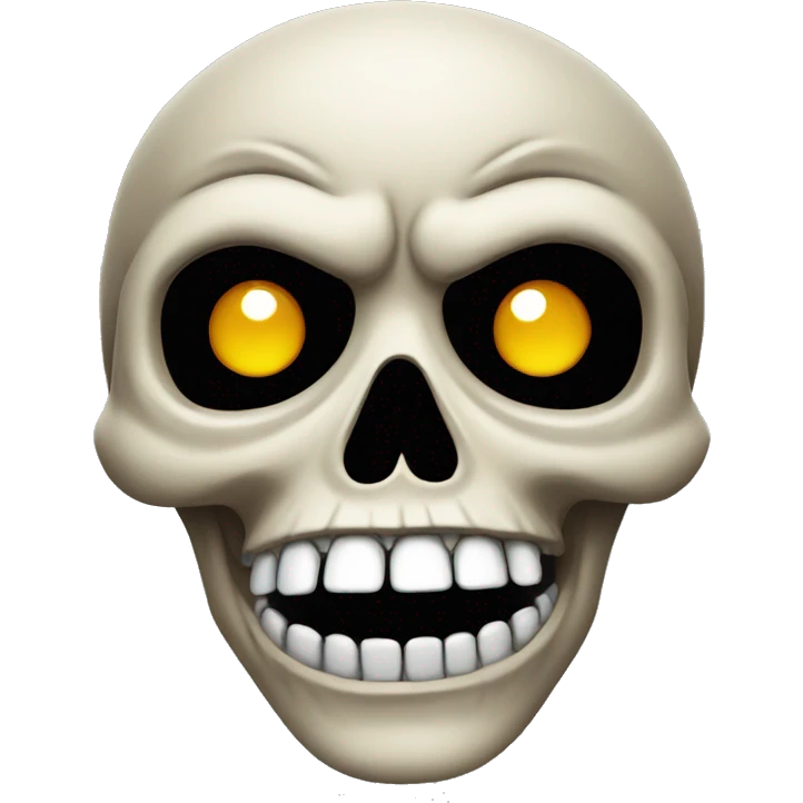 Funny skull emoji