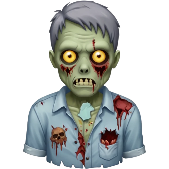 zombie with shirt emoji