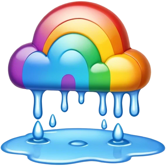 Melting rainbow emoji