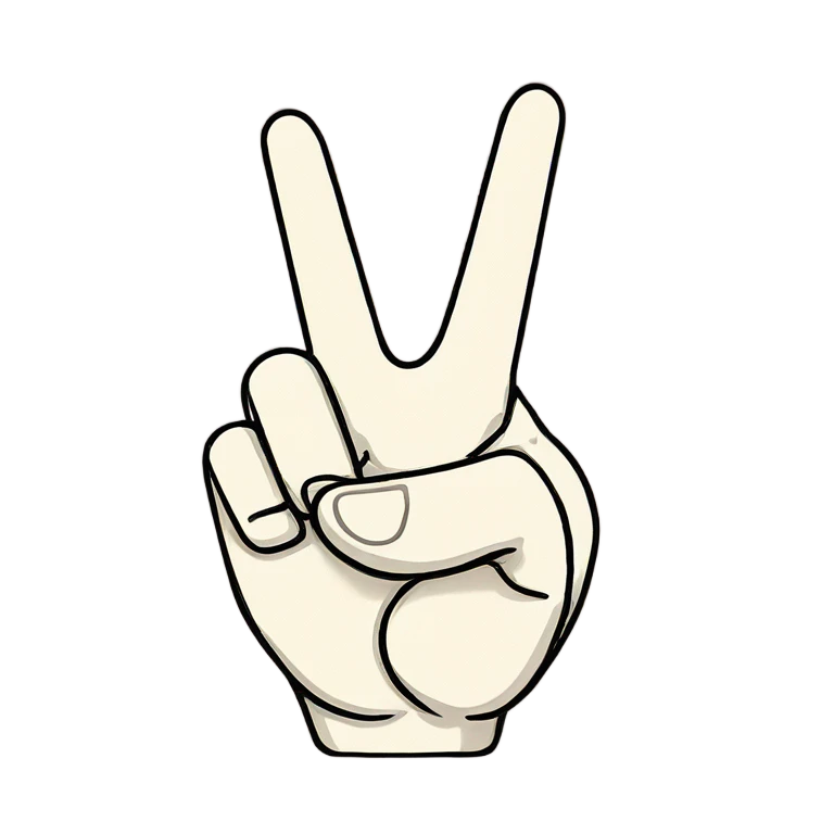 Peace sign emoji