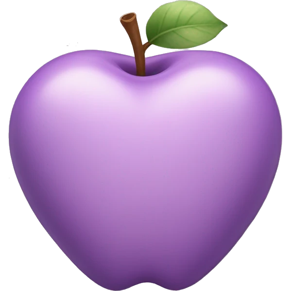 Pastel purple apple heart emoji