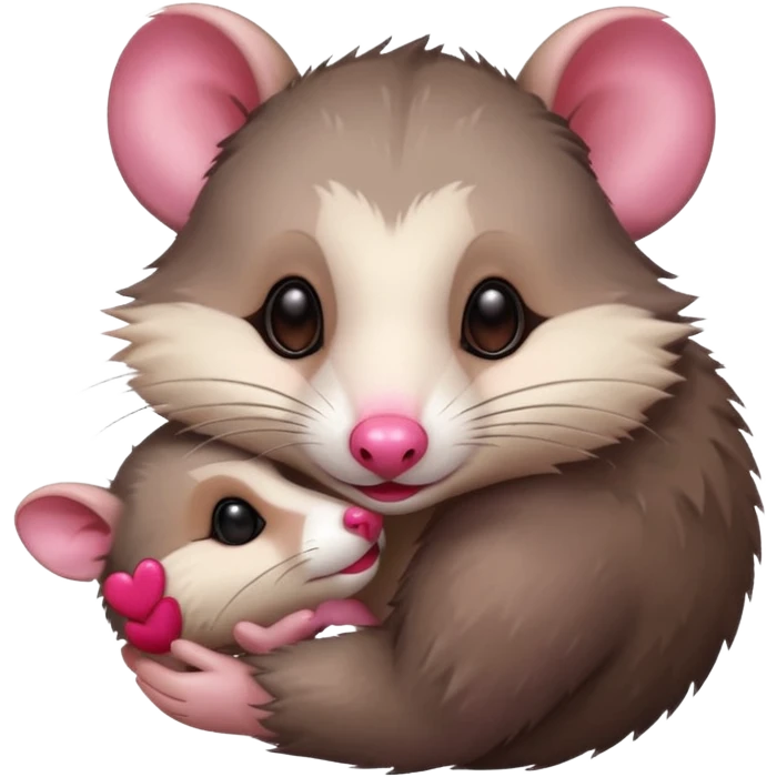 Opossum kissy emoji