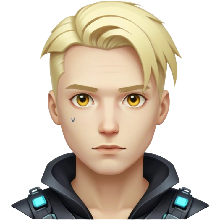 male cyber punk blond  emoji