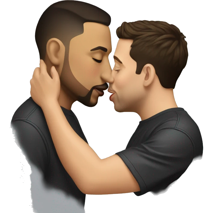 Elon Musk kissing Drake emoji
