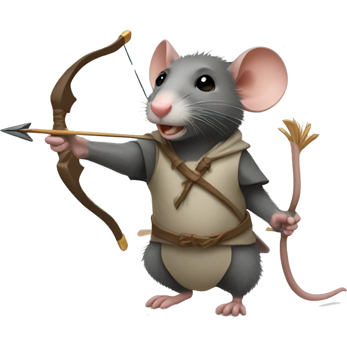 Rat with Bow and Arrow emoji