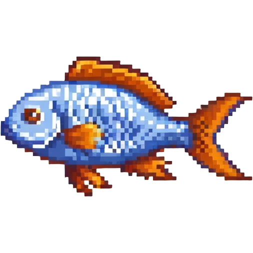 blue fish swimming emoji