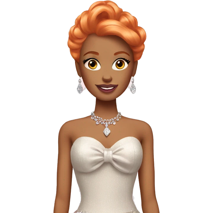 glamorous ginger barbie  emoji